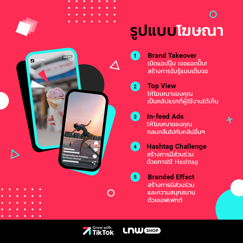 รูปแบบโฆษณา Tiktok