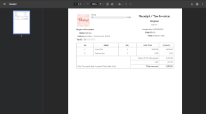 Receipt ออกเอกสารภาษาอังกฤษ